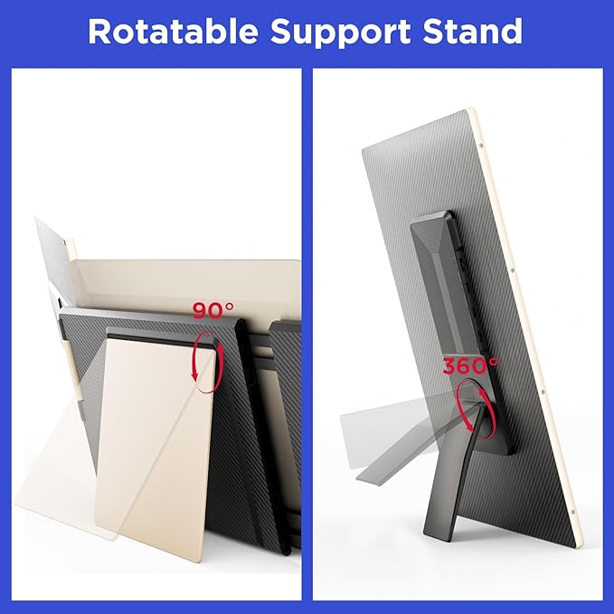 Maxfree S6 Laptop Screen Extender, 15.6'' 1080P Monitor Extender, 11 Display Modes, Plug & Play, Detachable Screen Triple Monitor for Laptop 13"-17.3", Compatible with Mac/Windows/Android/Switch