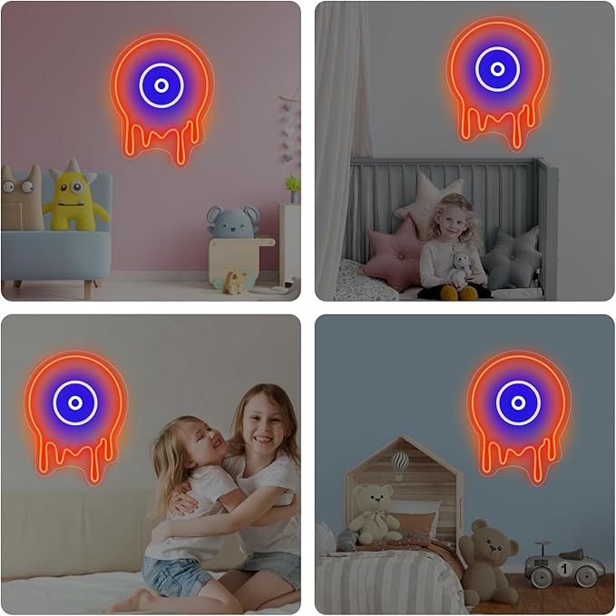 Melting Vinyl Record Led Neon Sign, Music Wall Décor, 90s theme party decoration, Vinyl record led-neon wall neon decor, Custom neon sign for Bedroom Home Bar Birthday Party Wedding Wall-Gold