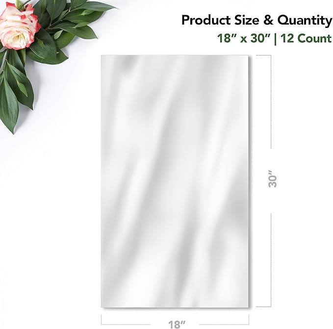 Extra Large Cellophane Gift Bags 18 x 30 Inch (12 Pack) — Clear Basket Wrap Bags for Gift Baskets, Holiday Packaging, Party Favors, DIY Gifts (Ribbon & Basket Not Included)