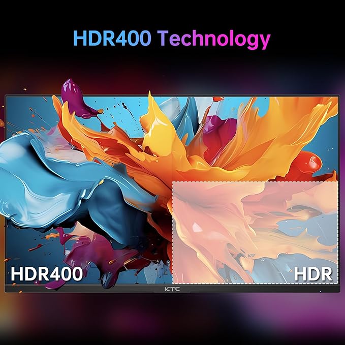 KTC 24 Inch 180Hz/190Hz Gaming Monitor, FHD PC Computer Monitor with Fast IPS Panel, HDR400, 133% sRGB, Bluelight Filter, 2 HDMI & 1 DP Port, Compatible Freesync and Wall Mountable, H24F8