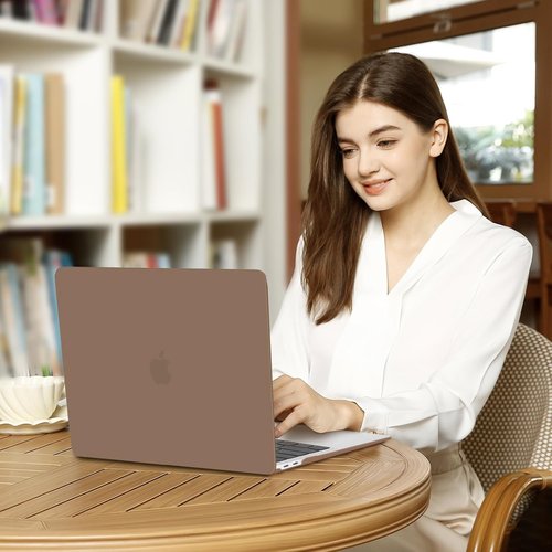 MOSISO MacBook Air 13-Inch Case - Durable Hard Shell Cover & Keyboard Protector | Caramel Brown