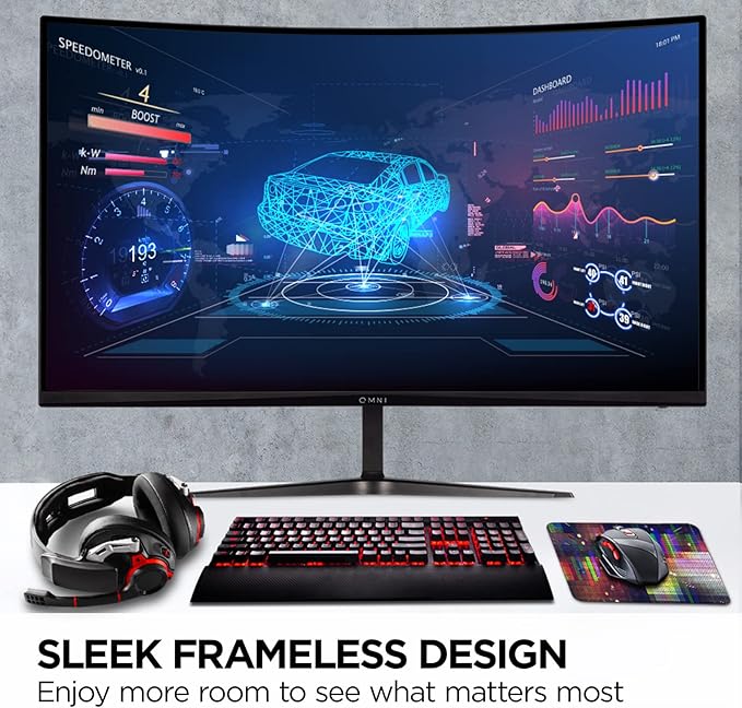 ViewSonic VX3218C-2K 32 Inch Curved 1440p 1ms 180Hz Gaming Monitor with AMD FreeSync Premium, Eye Care, HDMI and Display Port