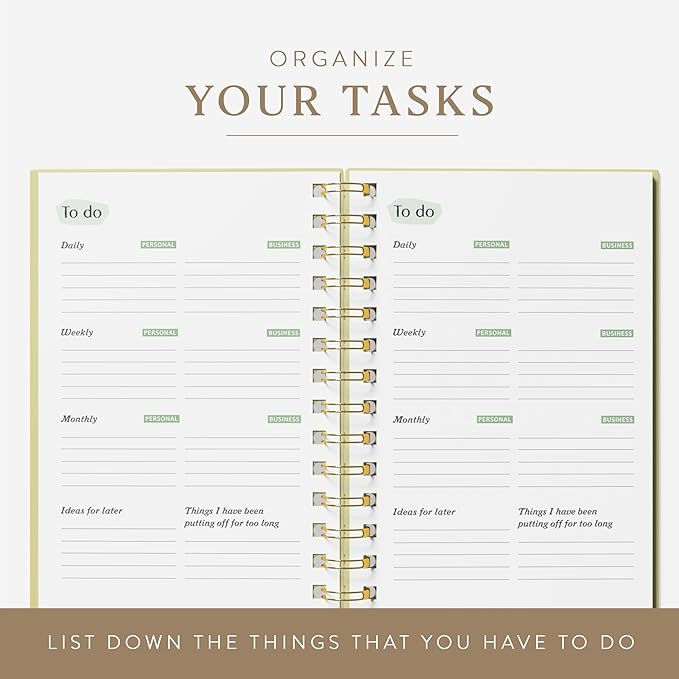 The ADHD Planner - Undated Daily/Weekly Schedule Organizer Journal - Habit Tracker Record Emotions & Mood - Academic Goals - Structure & Focus for Adults (Spiral) (Green)