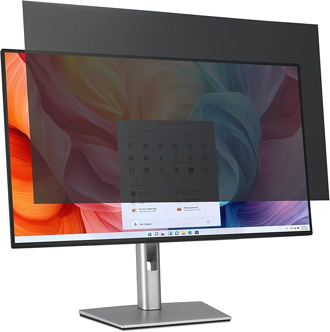 Kensington High Clarity Privacy Screen for 24 inch 16:9 Widescreen Monitor, Easy Installation Computer Privacy Filter for Desktop, 2H Hardness Protection, Compatible with LG Samsung Dell, HC240A169A