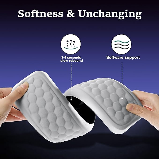 Wrist Rest for Keyboard and Mouse, Upgrade Enlarge Mouse Pad Wrist Rest, Ergonomic Memory Foam, Non-Slip Base for Computer Gaming & Office Work, 2 Piece Set, Grey (14.17x3.15+5.9x3.15 inch)