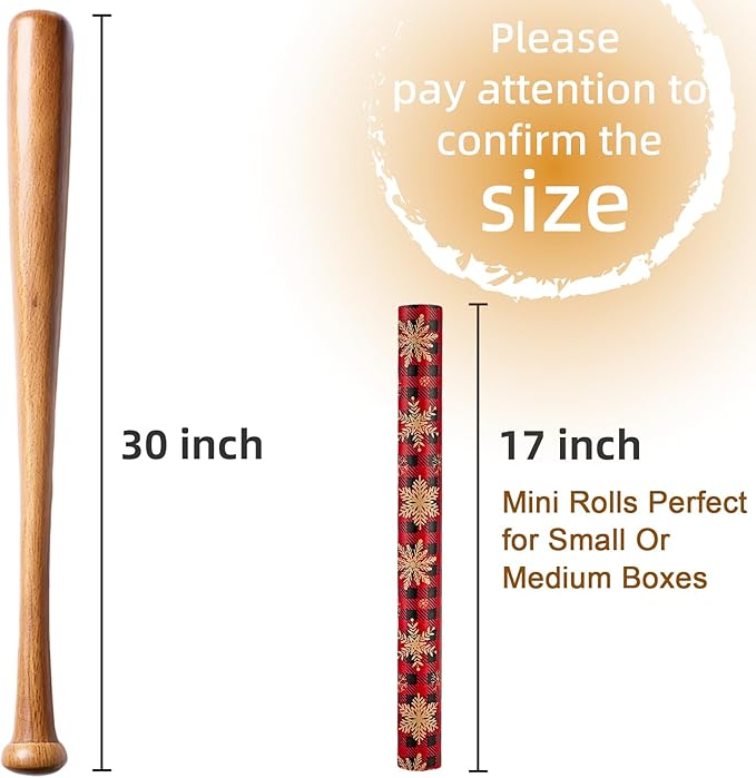 MAYPLUSS Kraft Christmas Wrapping Paper Roll - 17 Inch X 33 Feet - Recyclable Snowflake on Red Buffalo Plaid Kraft Birthday Winter Holiday Gift Wrap Sheet for Party DIY Craft Festive Decoration
