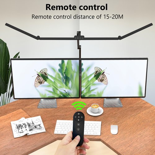 Skiennix 3000 Lumen Ultra Bright Desk Lamp - 36W Dimmable LED Light Bar with Clamp | 47-Inch for Home Office