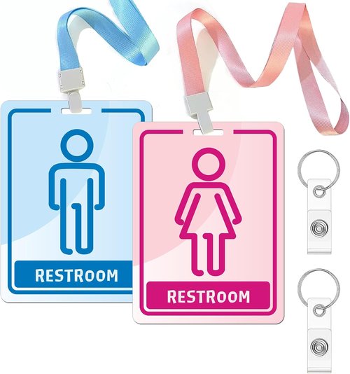 Regine Switzerland Restroom Pass Keychain - Durable Key Holder for School Toilets | Unisex Design