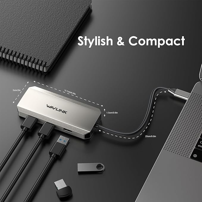 Laptop Docking Station, WAVLINK Triple 4K Docking Station with Dual HDMI, DP, 100W PD in, 3 USB-A2.0 for Wireless Device, Compatible with Dell/HP/Lenovo etc, Windows Systerm Computer Only
