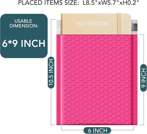 Metronic Bubble Mailers - 6x10 Pink Padded Envelopes | 600 Pack for Secure Mailing of Small Items