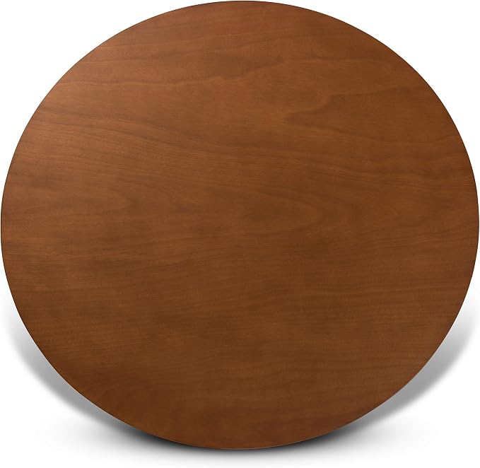 Baxton Studio Kenji Modern and Contemporary Walnut Brown Finished 48-Inch-Wide Round Wood Dining Table