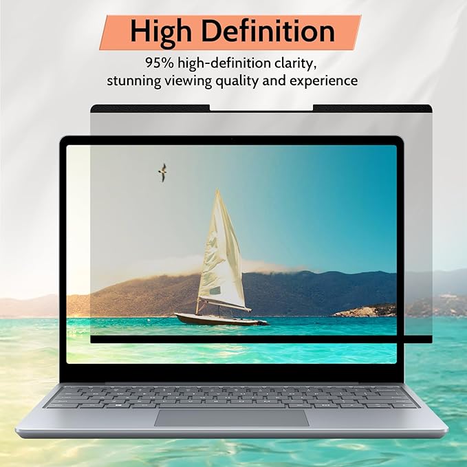 Mamol Magnetic Privacy Screen for 13.8 Inch Surface Laptop 7, Removable Anti Spy Glare Blue Light Filter, Microsoft Surface Laptop Privacy Screen Protector 13.8 in