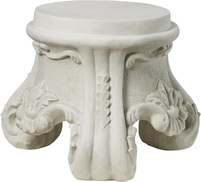 Design Toscano KY0631 Rococo Sculptural Plinth,Faux Stone Finish