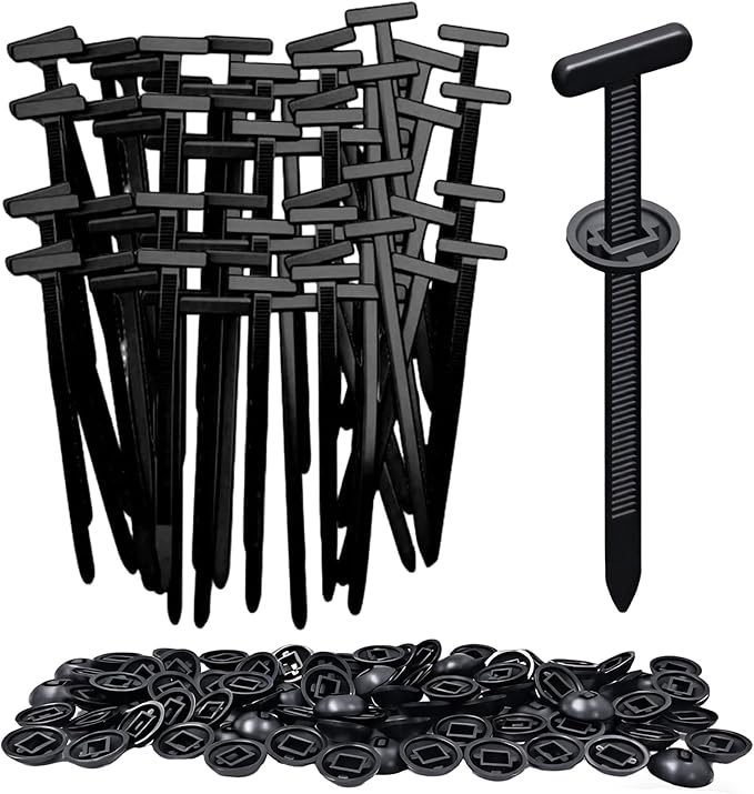 Nylon Universal Cable Tie Buckle, 2026 New Upgrade Heavy Duty Self-Locking Rivet Zip Ties Holder, Multifunctional Cable Tie Buckle for Car Daily Repair, Home, Office, Workshop (50 Pcs)