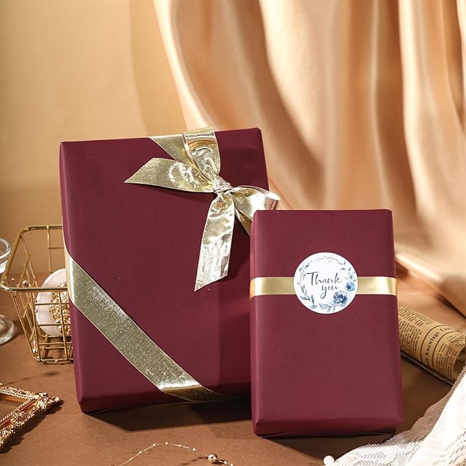 RUSPEPA 30"x 393"(32.8') Wine Red Kraft Wrapping Paper Large Jumbo Roll, Recyclable Burgundy Gift Wrap Paper for Christmas Gift Wrapping, Table Cover, DIY Crafting, Mother's Day Bouquet Flower, 80GSM