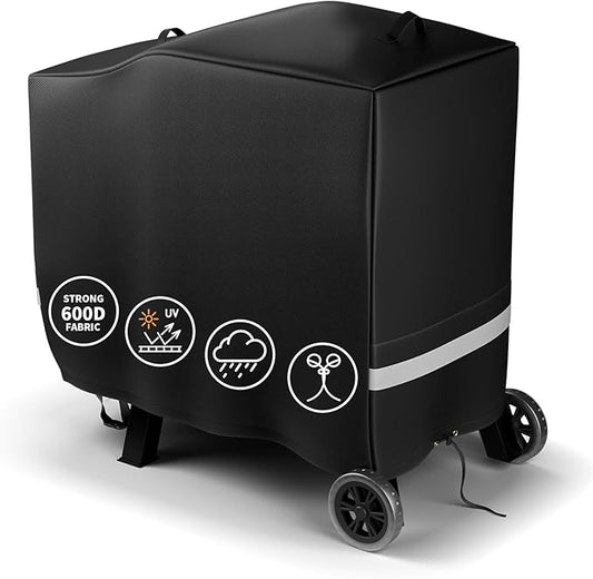 Hisencn Grill Cover for Recteq Bullseye RT-B380 RT-B380X Wood Pellet Grill Smoker, Heavy Duty Waterproof Grill Cover with Reflective Strips, Moisture Proof Vents and Adjustable Drawstring, Outdoor BBQ