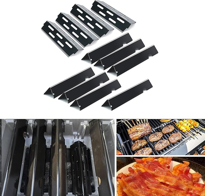 Flavorizer Bars and Heat Deflectors for Weber Genesis II E-410, S-410, LX E-440, S-440 (Porcelain Steel, 66030 * 7+ES/410 * 4)