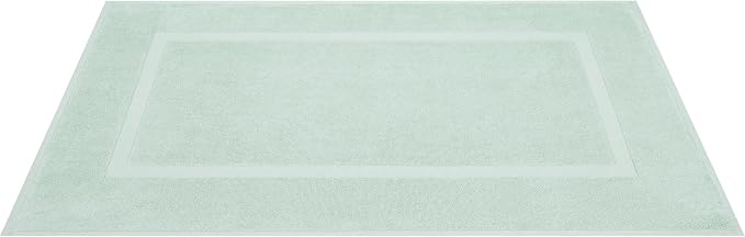 Cotton Paradise 100% Cotton Turkish Bathmat Set, Soft Absorbent Quick Dry, 2 Piece 20x34 Bathmat Floor Set, Mint Green