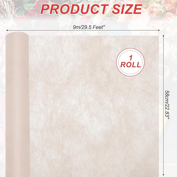 PATIKIL Flower Wrapping Paper 29.5 Ft x 22.8 Inch, Cotton Wrapping Flower Paper Tissue Paper for Flower Bouquet Gift Wrapping Valentine's Day Graduation Gift Floral Wrap, Cherry Pink