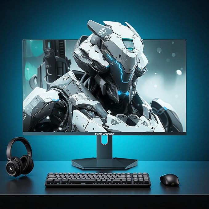 27 Inch QHD 2560×1440 Flat Gaming Monitor,180Hz MPRT 1ms Computer Monitor,HDMI2.0×2, DP1.2×2, Freesync,4000:1 Contrast Ratio, 99% sRGB,HDR