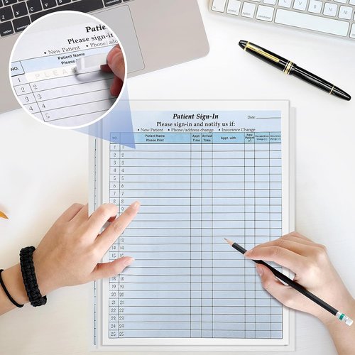 Confidential Sign-In Sheets by [Brand Name] - 250 Pack HIPAA Compliant 3-Part Forms | 8.5 x 11 Inches for Medical Offices