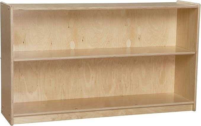 Contender 2 Shelf Bookcase Unit with Adjustable Shelves for Book, Puzzle, Toy Organizer Book Shelves for Kids Room, Montessori Furniture, in Classroom, Preschool, Homeschool