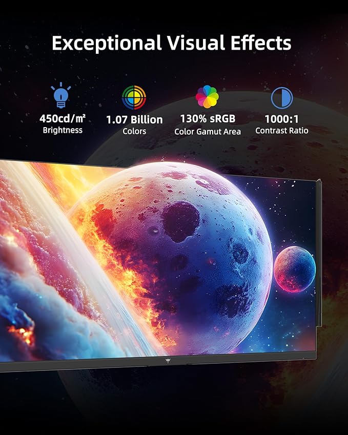 KTC 27M1 27 Inch Gaming Monitor, 1440P Monitor with Speakers Built in, 210Hz Monitors with Shielding Hood, Fast IPS, Adaptive Sync, 130%sRGB, 1MS(MPRT), VESA Mount, Tilt/Swivel/Pivot/Height Adjustment