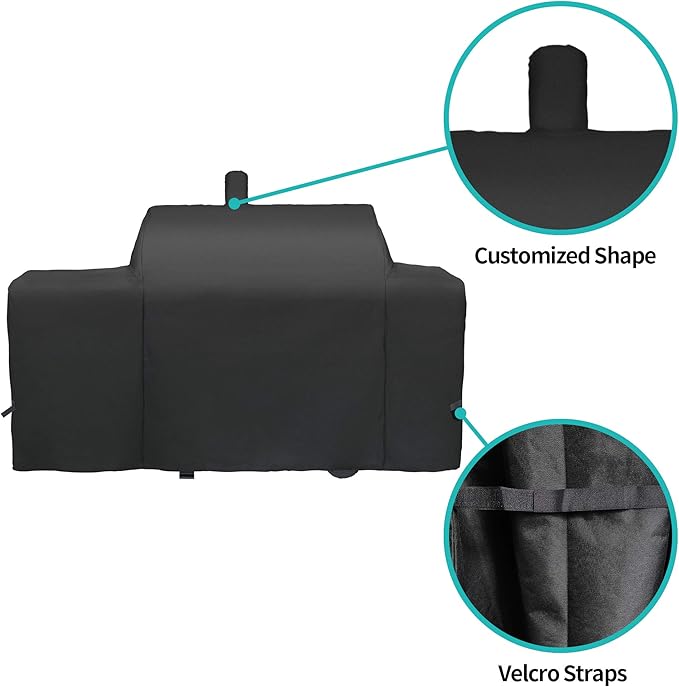 i COVER Grill Cover for Oklahoma Joe's Longhorn Combo Charcoal Gas Smokers & Grills Protection Heavy Duty Waterproof Patio Outdoor Canvas Barbeque BBQ Smoker Covers
