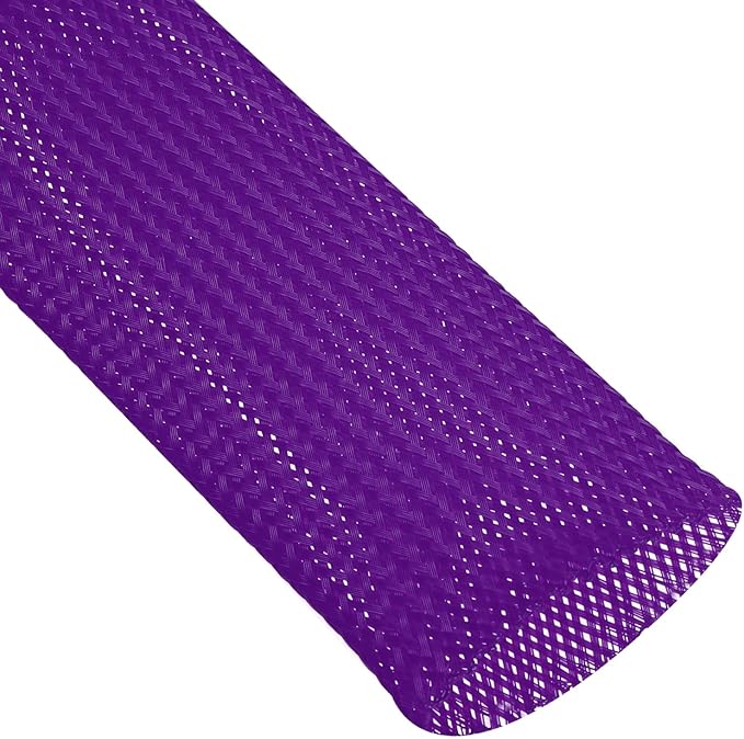 uxcell Expandable Sleeving, 2-inch 25ft Cable Sleeve, Purple