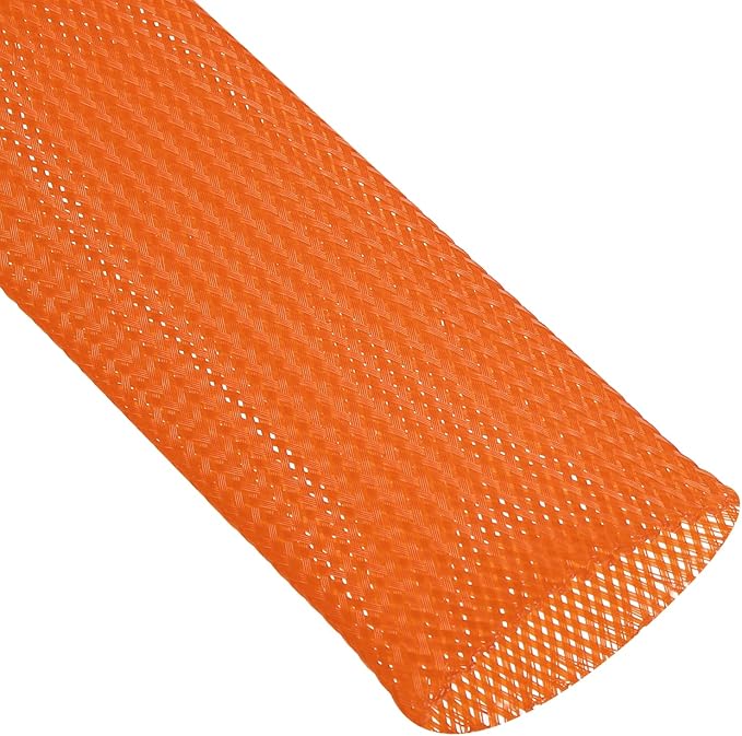 uxcell Expandable Sleeving, 2-inch 25ft Cable Sleeve, Orange
