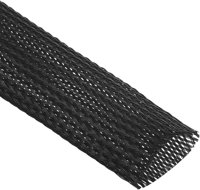 uxcell Expandable Sleeving,1 9/16-inch 10ft Cable Sleeve, Black