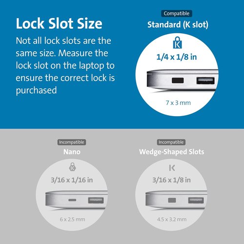 Kensington Combination Laptop Lock - Resettable Security for Standard Slots | K60213WW