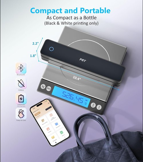 MT660 Wireless Tattoo Stencil Printer - Portable Bluetooth Thermal Machine with 10 Stencil Papers & USB-C Cable