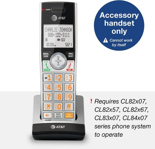 AT&T CL80107 Additional Handset - Compatible with CL82x07, CL82x57, CL82x67, CL83x07, CL84x07 Series