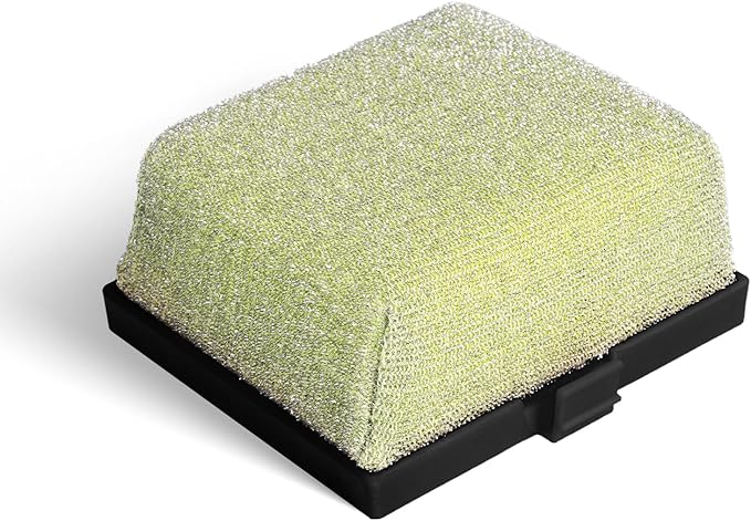 GASPRO Replaceable Cleaning Head for Steam Grill Brush, Bristle Free BBQ Grill Cleaning Pads with Heat-Activated Sponge, Safe for Most Grates, Replace & Reuse, Black