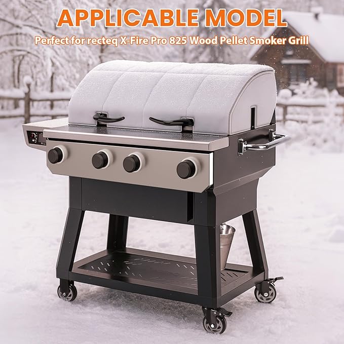 Grill Insulation Blanket for recteq X-Fire Pro 825 Wood Pellet Smoker Grill, Insulated Blanket Replacement for recteq X-Fire Pro 825, Save Heat for Winter Cooking