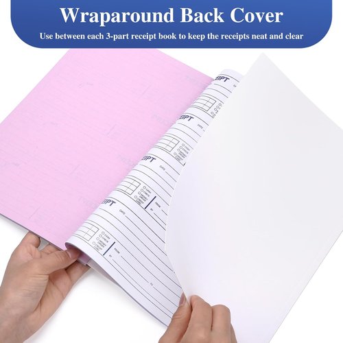 Regine Switzerland 6 Pack Receipt Books - Carbonless 3-Part Spiral Bound | 7-5/8" x 10-7/8" Size