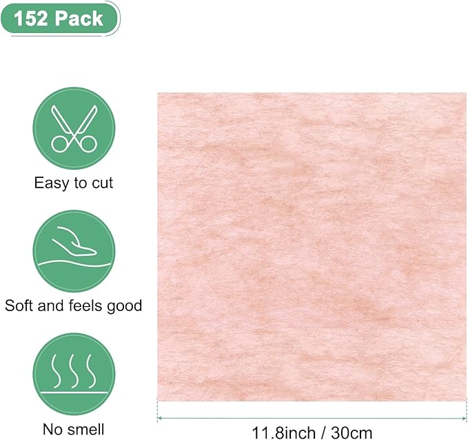 M METERXITY 152-Sheet Korean Cotton Wrapping Flower Paper, 11.8 Inch/ 30cm Waterproof Floral Wrapping Cotton Paper for Bouquets/Gift Packaging [Orange Pink]