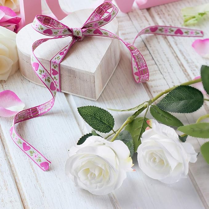 Mocoosy 12 PCS White Rose Artificial Flowers, Fake Roses with Long Stem Realistic Silk Rose Bouquets Wedding Centerpiece Decorations Faux Floral Arrangement Bridal Shower Party Home Office Table Decor