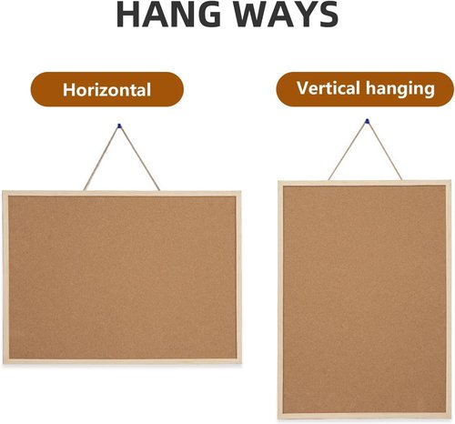 Cork Board Combo | 20” x 28” Double-Sided Whiteboard & Cork Board with Wooden Frame for Home & Office