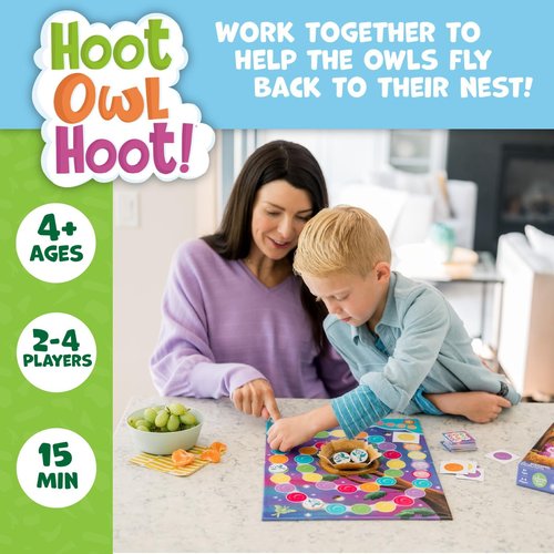 Peaceable Kingdom Hoot Owl Hoot - Engaging Cooperative Matching Game for Kids