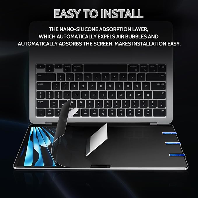Peslv 360° 4 Way Privacy Screen for MacBook Pro 16 Inch (2021-2025, M1, M2, M3, M4), Anti Glare Blue Light Spy Filter Private Cover, Bubble-Free Black Security Protector for Mac Laptop