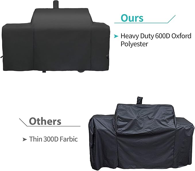 i COVER Grill Cover for Oklahoma Joe's Longhorn Combo Charcoal Gas Smokers & Grills Protection Heavy Duty Waterproof Patio Outdoor Canvas Barbeque BBQ Smoker Covers