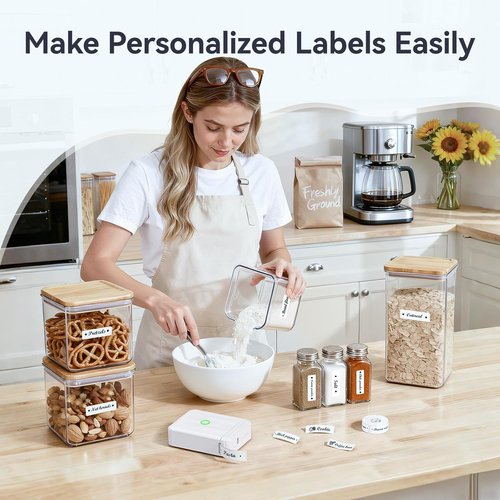 NIIMBOT D110 Mini Label Maker - Portable Bluetooth Thermal Printer with Multiple Templates | White