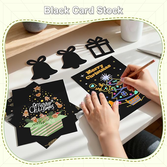 40 Sheets Cardstock 8.5x11, 65lb Black Card Stock, Construction Paper, 180gsm Thick Printer Paper for Printing, Painting, Card Making, Kids School Supplies,Party Decorations