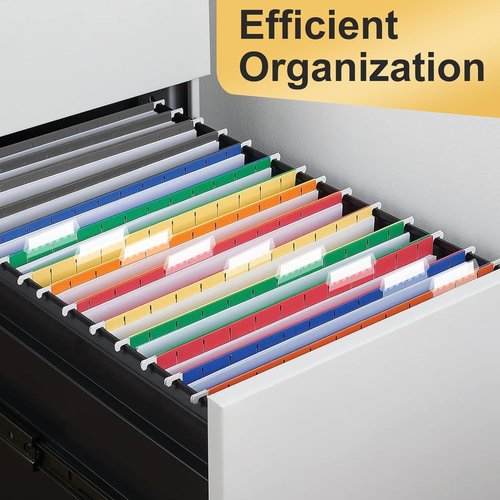 Organize Your Space with Skiennix Hanging File Folders - 50 Pack, Letter Size, 10 Vibrant Colors