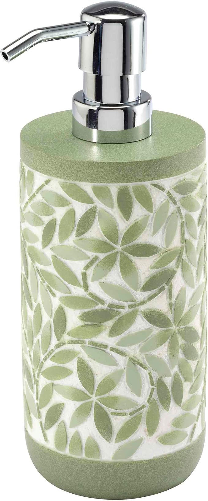 Avanti Linens - Bath Set, 3pc Countertop Accessories, Resin Lotion Pump, Covered Jar & Vanity Tray (Stratford Collection, Green)