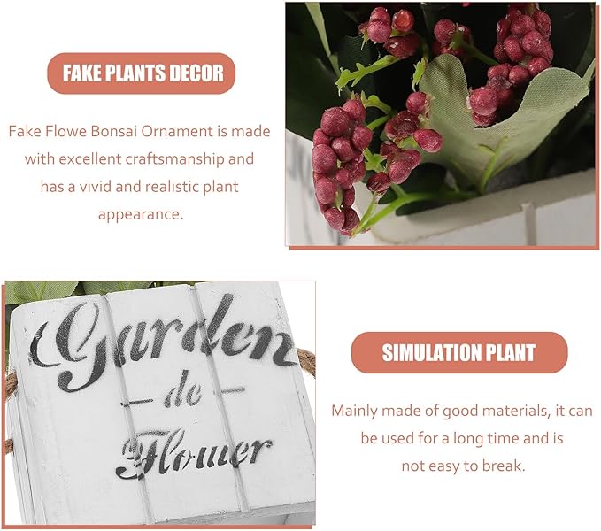 Artificial Potted Plant Adornment Small Fake Flowers Bonsai Decor for Home Office Tabletop Realistic Artificial Flower Arrangements Decoration No Water Needed for Windowsill and