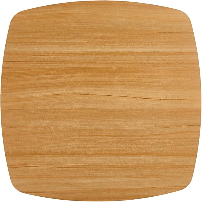 31.5 Inch Square Dining Table for 2 to 4 Person Mid Century Modern Tulip Table with Metal Pedestal Base Thick MDF Top for Apartment Kitchen Bistro Office, Oak and White