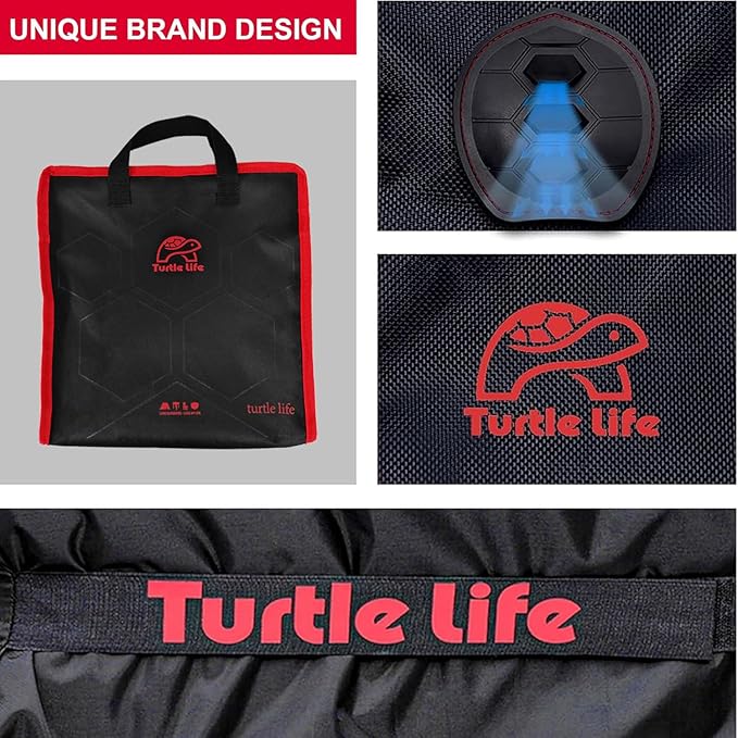 Turtle Life BBQ Grill Cover, 76-83 Inch Adjustable Heavy Duty Waterproof 6 or More Burner Barbecue Gas Grill Covers for Weber Summit Series Royal Gourmet MG Series, Black